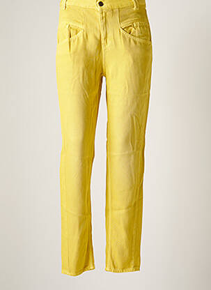Pantalon droit jaune FIVE pour femme