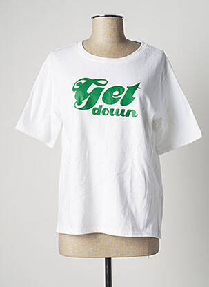T-shirt imprimé fantaisie manches courtes blanc SWILDENS femme