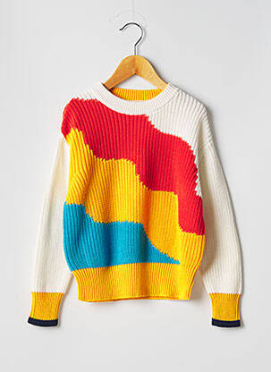 Pull resserrée sur le bas manches longues jaune INDEE fille