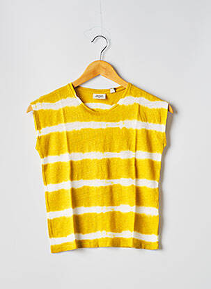 T-shirt coupe droite manches courtes jaune HARTFORD fille