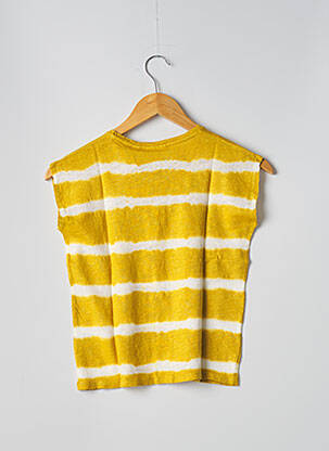 T-shirt coupe droite manches courtes jaune HARTFORD fille