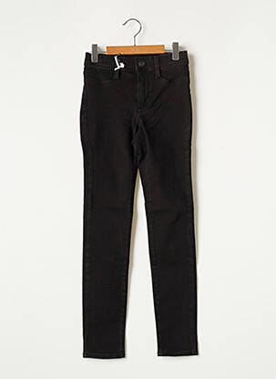 Jeans coupe slim skinny taille ajustable noir TEDDY SMITH fille