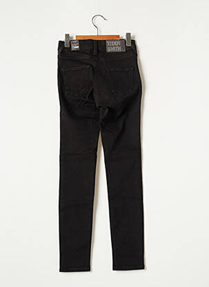 Jeans coupe slim skinny taille ajustable noir TEDDY SMITH fille