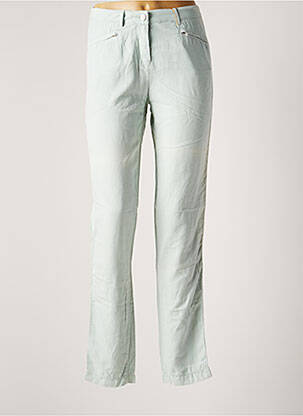Pantalon droit tissage popeline taille normale bleu COUTURIST femme