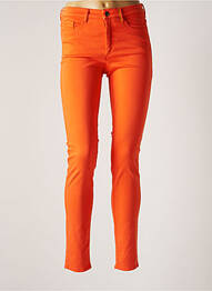 Pantalon slim tissage popeline taille normale orange COUTURIST femme