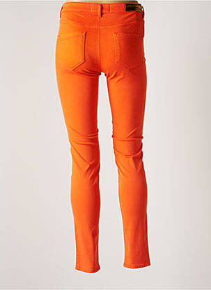 Pantalon slim tissage popeline taille normale orange COUTURIST femme