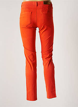 Pantalon slim tissage popeline taille normale orange COUTURIST femme