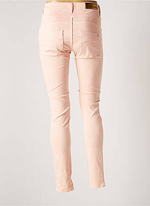 Pantalon slim tissage popeline taille normale rose COUTURIST femme