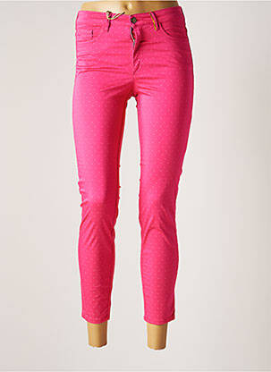 Pantalon 7/8 stretch taille normale rose COUTURIST femme