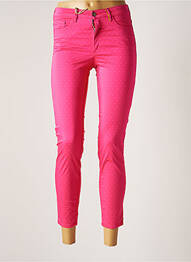 Pantalon 7/8 stretch taille normale rose COUTURIST femme