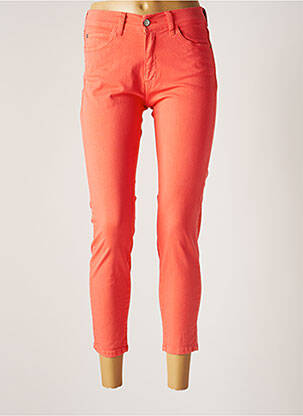Pantalon 7/8 stretch taille normale orange DESGASTE femme