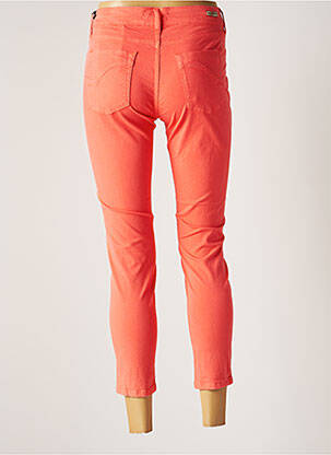 Pantalon 7/8 stretch taille normale orange DESGASTE femme