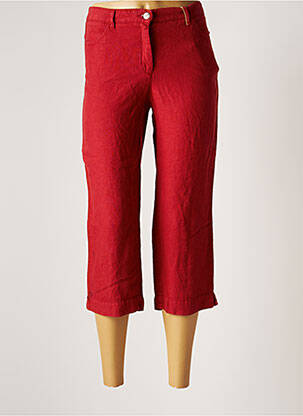 Pantacourt stretch taille normale rouge COUTURIST femme