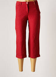 Pantacourt coupe droite taille normale rouge COUTURIST femme