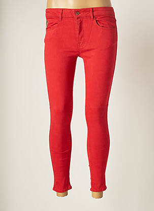 Pantalon 7/8 stretch taille normale rouge APRIL 77 femme