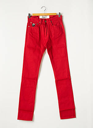 Pantalon droit stretch taille normale rouge APRIL 77 femme