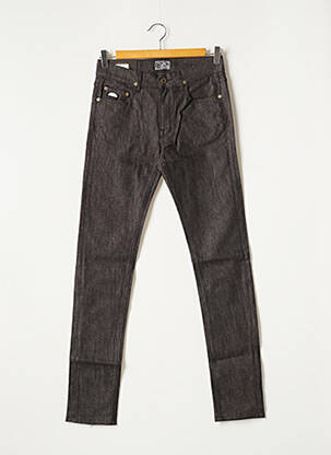 Pantalon droit fermeture zippée sous rabat boutonné taille normale noir APRIL 77 femme