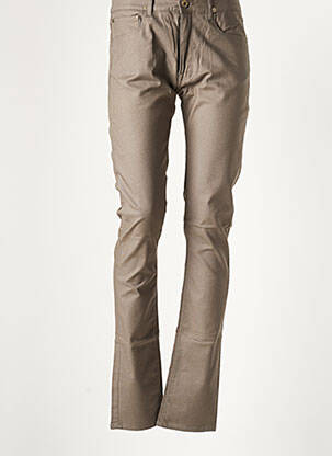 Pantalon droit stretch taille normale gris APRIL femme