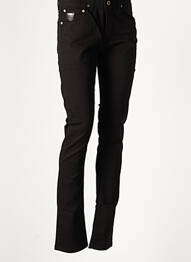 Pantalon slim broderie rivets taille normale noir APRIL 77 femme