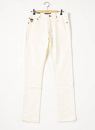 Pantalon droit stretch taille normale blanc APRIL 77 femme