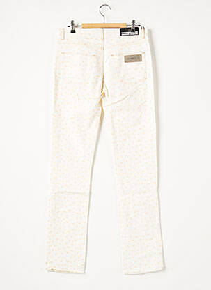 Pantalon droit stretch taille normale blanc APRIL 77 femme