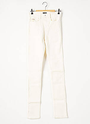 Pantalon droit stretch taille normale blanc APRIL 77 femme