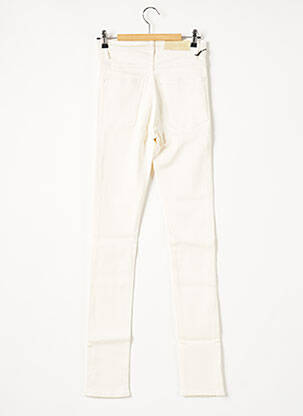 Pantalon droit stretch taille normale blanc APRIL 77 femme