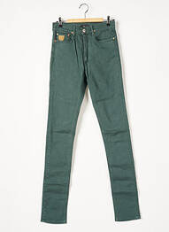 Pantalon droit stretch taille normale vert APRIL 77 femme