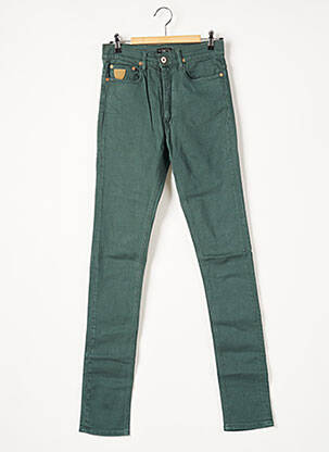 Pantalon droit stretch taille normale vert APRIL 77 femme