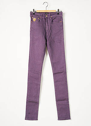 Pantalon droit stretch taille normale violet APRIL 77 femme