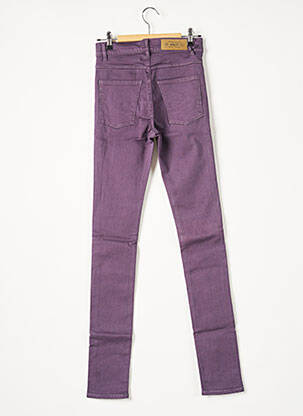 Pantalon droit stretch taille normale violet APRIL 77 femme