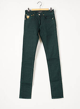 Pantalon droit stretch taille normale vert APRIL 77 femme