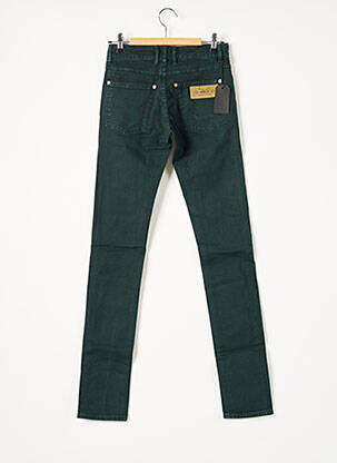 Pantalon droit stretch taille normale vert APRIL 77 femme