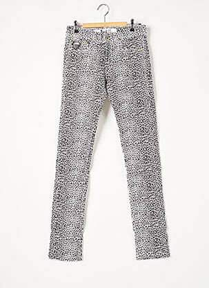 Pantalon droit stretch taille basse blanc APRIL 77 femme