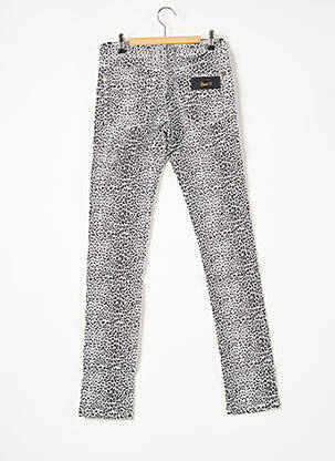 Pantalon droit stretch taille basse blanc APRIL 77 femme