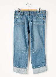 Pantacourt taille normale taille normale bleu APRIL 77 femme