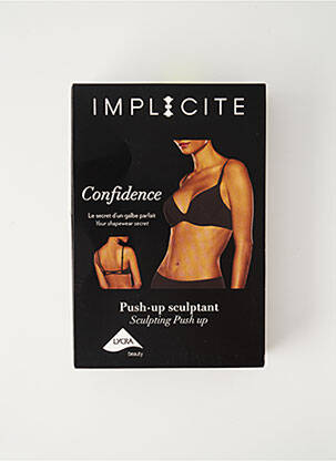Soutien-gorge haut soutien-gorge emboitant haut soutien-gorge emboitant noir IMPLICITE femme