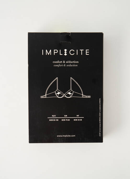 Soutien-gorge noir IMPLICITE pour femme