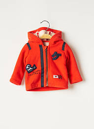 Polaire col rond orange IKKS garcon