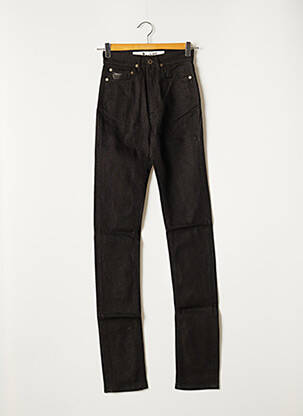 Jeans coupe slim broderie rivets taille haute noir APRIL 77 femme