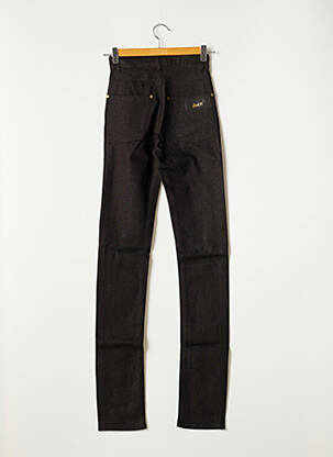 Jeans coupe slim broderie rivets taille haute noir APRIL 77 femme