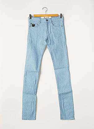Jeans coupe slim broderie rivets taille haute bleu APRIL 77 femme