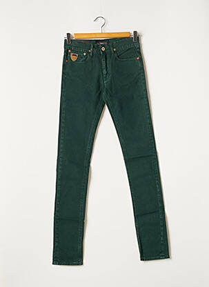 Pantalon slim broderie rivets taille normale vert APRIL 77 femme