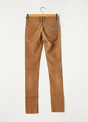 Jeans coupe slim broderie rivets taille normale marron APRIL 77 femme