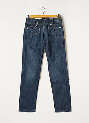 Jeans coupe droite broderie rivets taille normale bleu APRIL 77 femme