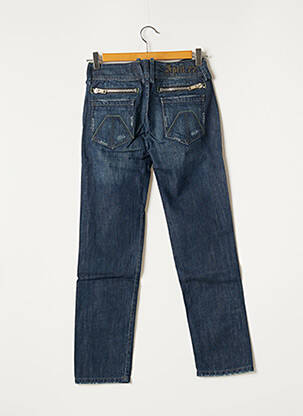 Jeans coupe droite broderie rivets taille normale bleu APRIL 77 femme