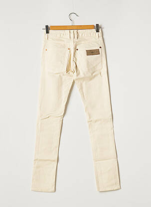 Jeans coupe slim broderie rivets taille normale beige APRIL 77 femme