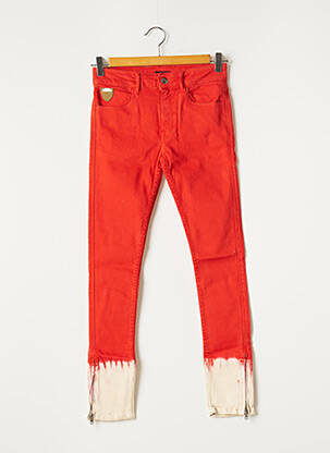 Pantalon slim stretch taille normale orange APRIL 77 femme