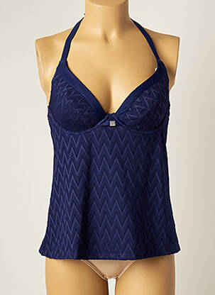 Haut de maillot de bain stretch bleu BESTFORM femme