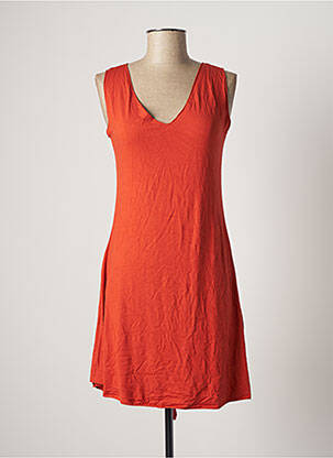 Robe mi-longue manches courtes manches courtes orange DIPAWALI fille